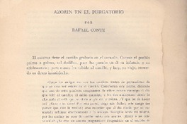 Azorín en el purgatorio  [artículo] Rafael Conte.