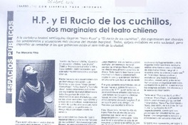 H. P. y El rucio de los cuchillos  [artículo] Marcela Piña.