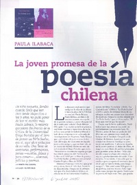 La joven promesa de la poesía chilena  [artículo] María Paz Cuevas.