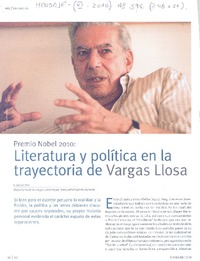 Literatura y política en la trayectoria de Vargas Llosa (entrevista)  [artículo] Lucía Stecher.