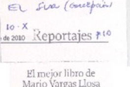 El Mejor libro de Mario Vargas Llosa  [artículo].