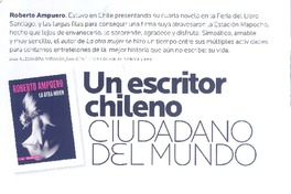 Un escritor chileno ciudadano del mundo (entrevista)  [artículo] Alejandra Miranda.