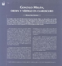Gonzalo Milláwn, orden y vértigo en claroscuro  [artículo] Manuel Silva Acevedo.