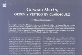 Gonzalo Milláwn, orden y vértigo en claroscuro  [artículo] Manuel Silva Acevedo.