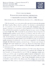 Chile des-centrado : formación socio-cultural republicana y transición capitalista (1810-1910) [artículo] Alexis R. M. Meza Sánchez.