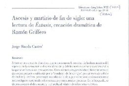 Ascesis y martirio de fin de siglo  [artículo] Jorge Rueda Castro.