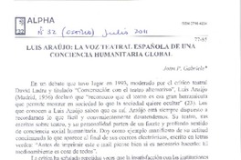 La voz teatral española de una conciencia humanitaria global  [artículo] John P. Gabriele.
