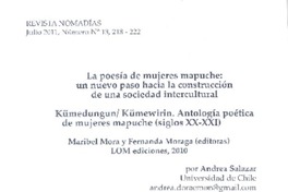 La poesía de mujeres mapuche  [artículo] Andrea Salazar.