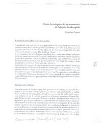 Trento: los márgenes de un manuscrito de Leónidas Lamboghini  [artículo] Carolina Repetto.