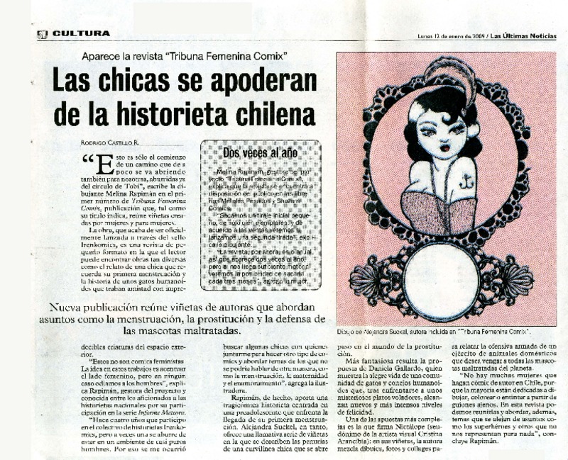 Las chicas se apoderan de la historieta chilena  [artículo] Rodrigo Castillo R.