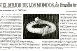En el mejor de los mundos, de Braulio Arenas  [artículo] Edgardo Alarcón Romero.