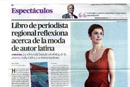 Libro de periodista regional reflexiona acerca de la moda de autor latina  [artículo] Flor Arbulú.