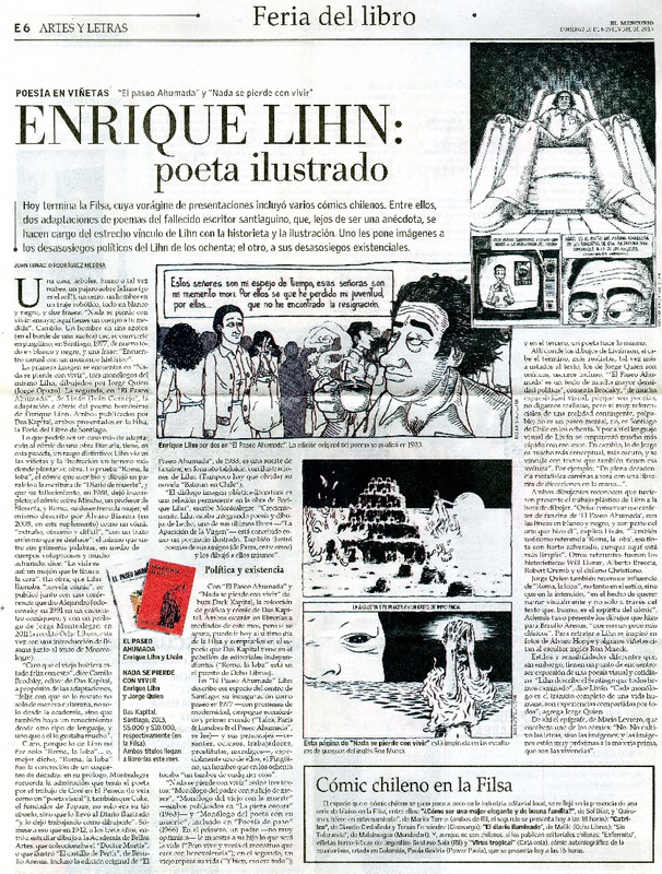 Enrique Lihn: poeta ilustrado  [artículo] Juan Ignacio Rodríguez Medina.
