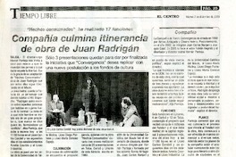 Compañía culmina itinerancia de obra de Juan Radrigán  [artículo] Lorena Garrido.