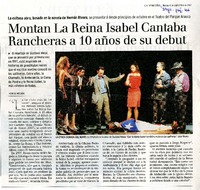 Montan La Reina Isabel Cantaba Rancheras a 10 años de su debut  [artículo]Rodrigo Miranda.