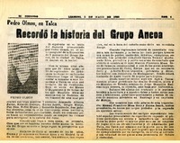 Pedro Olmos en Talca, recordó la historia del Grupo Ancoa  [artículo].