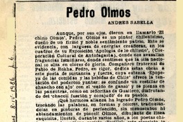 Pedro Olmos  [artículo] Andrés Sabella.