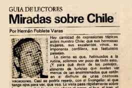 Miradas sobre Chile  [artículo] Hernán Poblete Varas.