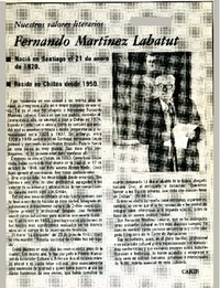 Fernando Martínez Labatut  [artículo] Carib.
