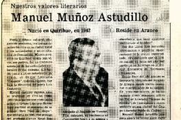 Manuel Muñoz Astudillo  [artículo] Carib.