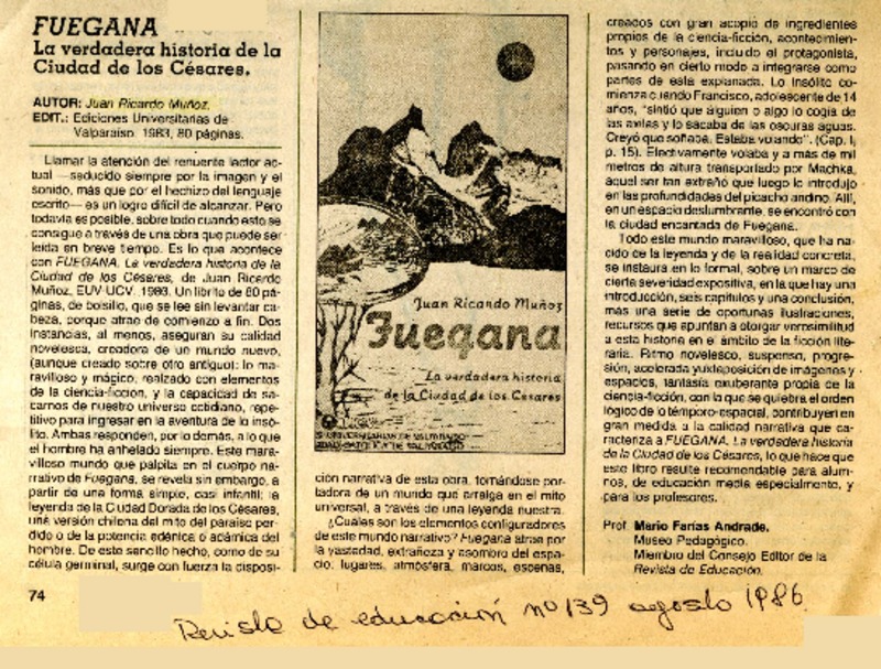 Fuegana  [artículo] Mario Farías Andrade.