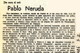 Pablo Neruda  [artículo] Edmundo Guíñez Cáliz.