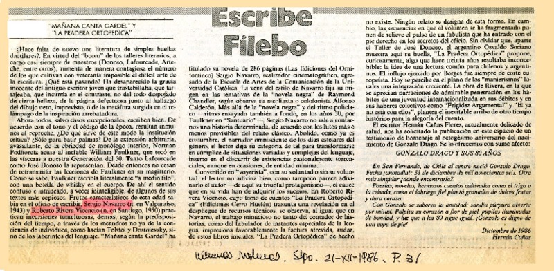Escribe Filebo  [artículo] Filebo.