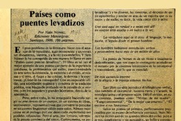 Países como puentes levadizos  [artículo] Jaime Valdivieso.