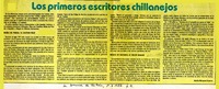 Los primeros escritores chillanejos  [artículo] Adolfo Márquez Esparza.