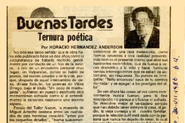Ternura poética  [artículo] Horacio Hernández Anderson.