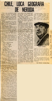 Chile, loca geografía de Neruda  [artículo] José Nibaldo Avendaño Passi.