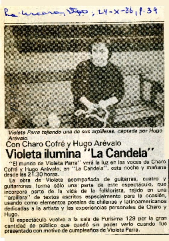 Violeta ilumina "La Candela"  [artículo].