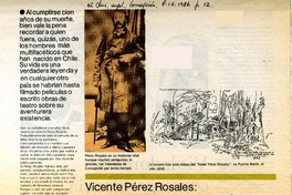 Vicente Pérez Rosales, un personaje novelesco  [artículo].