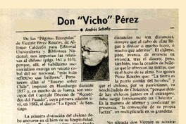 Don "Vicho" Pérez  [artículo] Andrés Sabella.