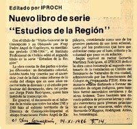Nuevo libro de serie "Estudios de la Región"  [artículo].