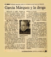 García Márquez y la droga  [artículo].
