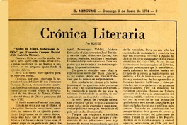 Alfonso de Ribera, gobernador de Chile"  [artículo] Alone.