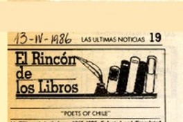"Poets of Chile"  [artículo] Filebo.