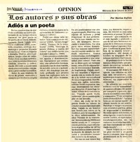 Los autores y sus obras  [artículo] por Matías Rafide.