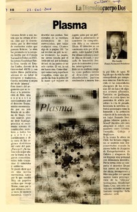 Plasma  [artículo] Tito Castillo.