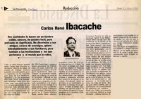 Carlos René Ibacache  [artículo] por Juan Gabriel Araya.