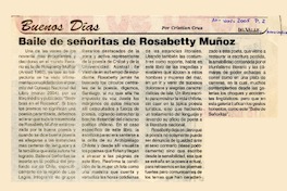 Baile de señoritas de Rosabetty Muñoz  [artículo] por Cristian Cruz.