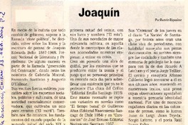 Joaquín  [artículo] por Ramón Riquelme.