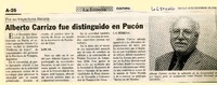 Alberto Carrizo fue distinguido en Pucón  [artículo]