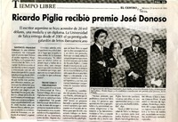 Ricardo Piglia recibió Premio José Donoso  [artículo] María José Cabezas.