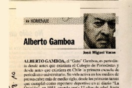 Alberto Gamboa  [artículo] José Miguel Varas.