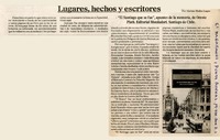 Lugares, hechos y escritores  [artículo] por Marino Muñoz Lagos.