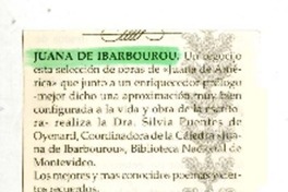 Juana de Ibarbourou  [artículo]