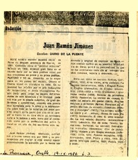 Juan Ramón Jiménez  [artículo]Darío de la Fuente.