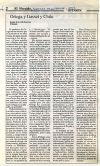 Ortega y Gasset y Chile  [artículo] Jorge Acevedo Guerra.